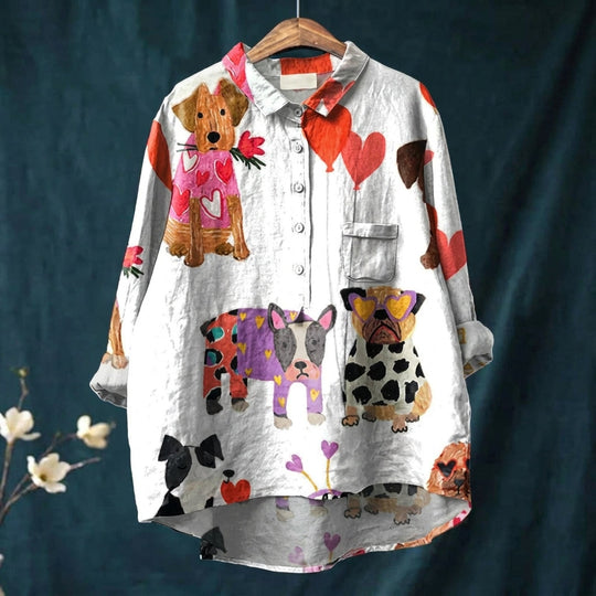 Damenbluse mit verspieltem Print, weich und leicht 3