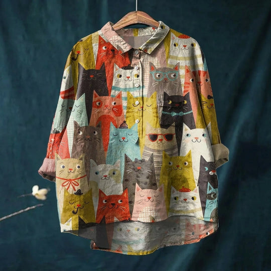 Damenbluse mit verspieltem Print, weich und leicht 4