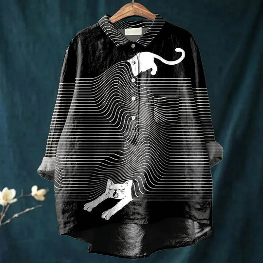 Damenbluse mit verspieltem Print, weich und leicht 5