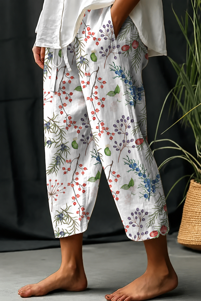 Damenhose mit einzigartigem Muster und aufgesetzten Taschen 3