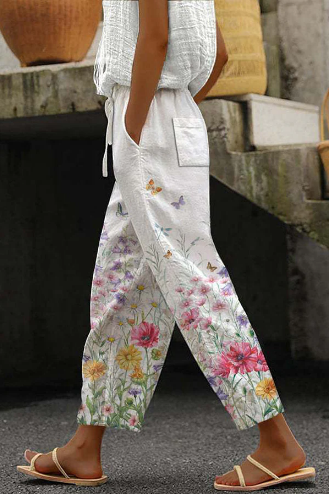 Damenhose mit einzigartigem Muster und aufgesetzten Taschen 6