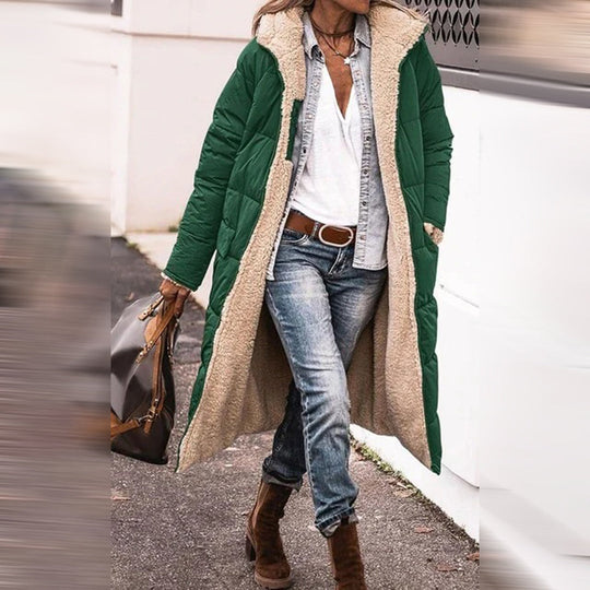 Damenjacke Lange Winterjacke Modisch Warm Strapazierfähige Stoffe 4