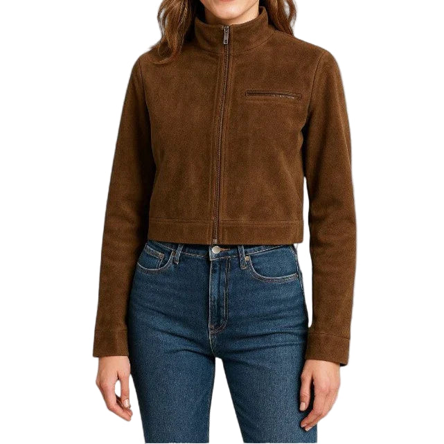Damenjacke Mit Reißverschluss Modern Geschnitten 0