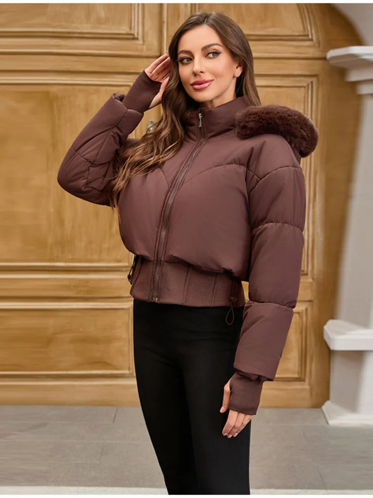 Damenjacke Winter mit Kapuze und Steppdesign 3