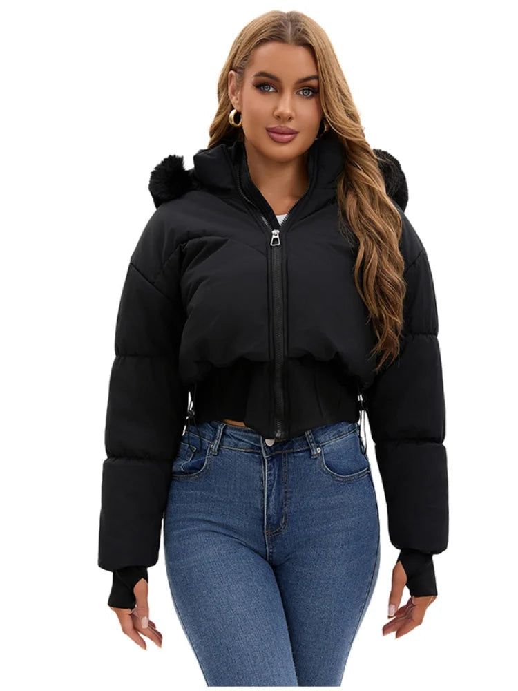 Damenjacke Winter mit Kapuze und Steppdesign 5
