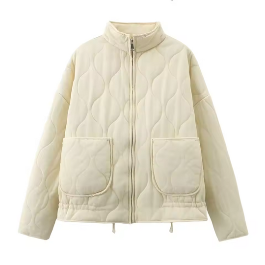Damenjacke mit Taschen und geraden Linien 0