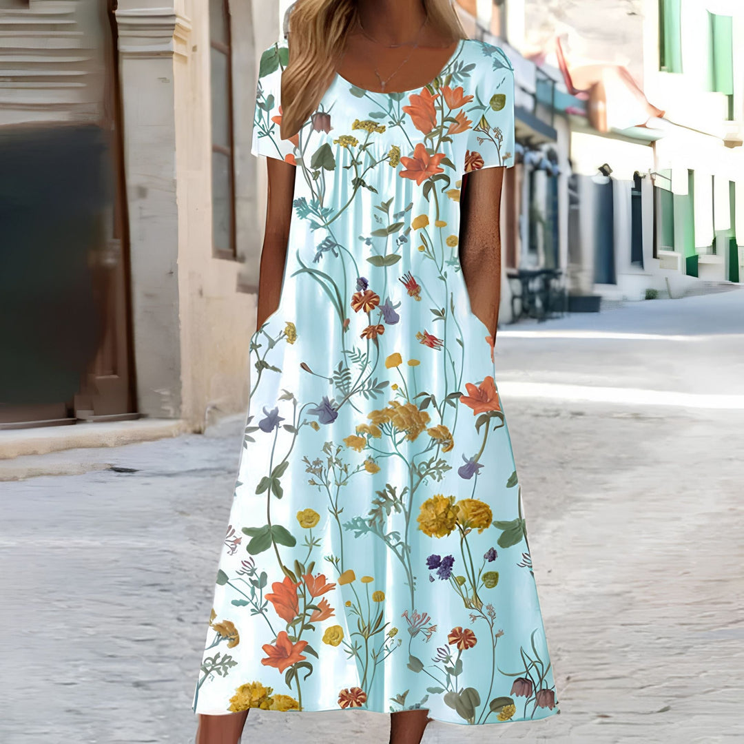 Damenkleid mit Blumenmuster und stilvollem Design 2