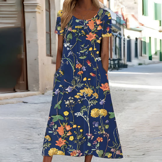 Damenkleid mit Blumenmuster und stilvollem Design 4