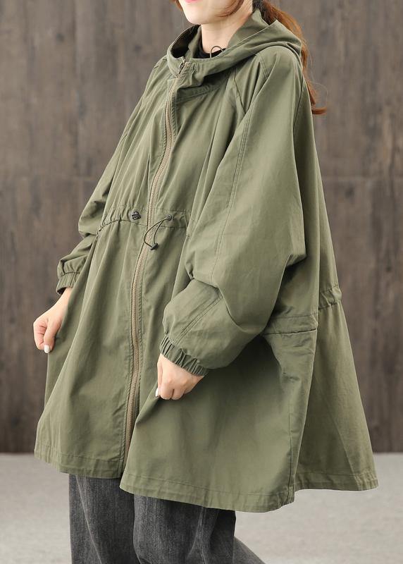 Damenmantel Mit Kapuze Und Reißverschluss Für Winter - Langer, Modischer Stil 1