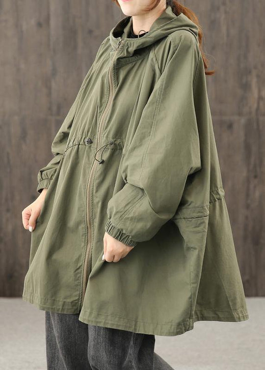 Damenmantel Mit Kapuze Und Reißverschluss Für Winter - Langer, Modischer Stil 1