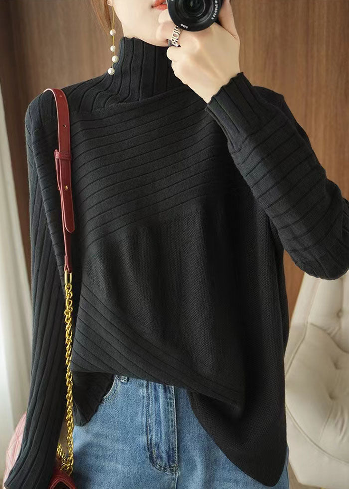 Damenpullover Asymmetrisch Lässig 2