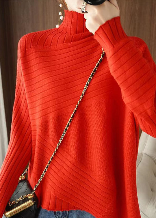 Damenpullover Asymmetrisch Lässig 3