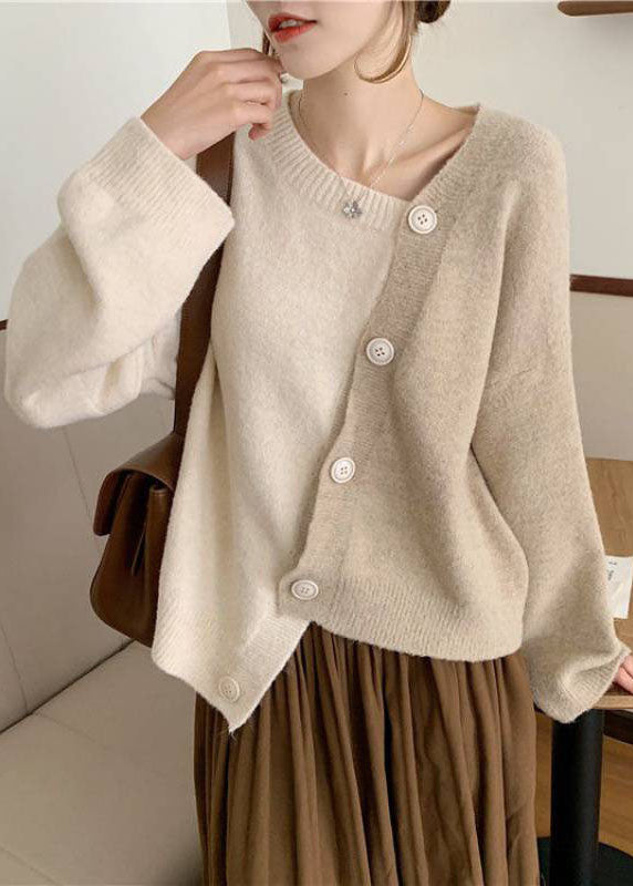 Damenpullover Asymmetrisch Mit Knöpfen – Warme Pullover Damen Für Kalte Tage 0