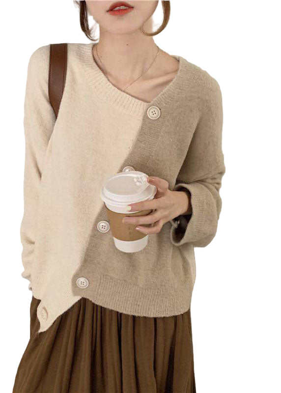 Damenpullover Asymmetrisch Mit Knöpfen – Warme Pullover Damen Für Kalte Tage 3