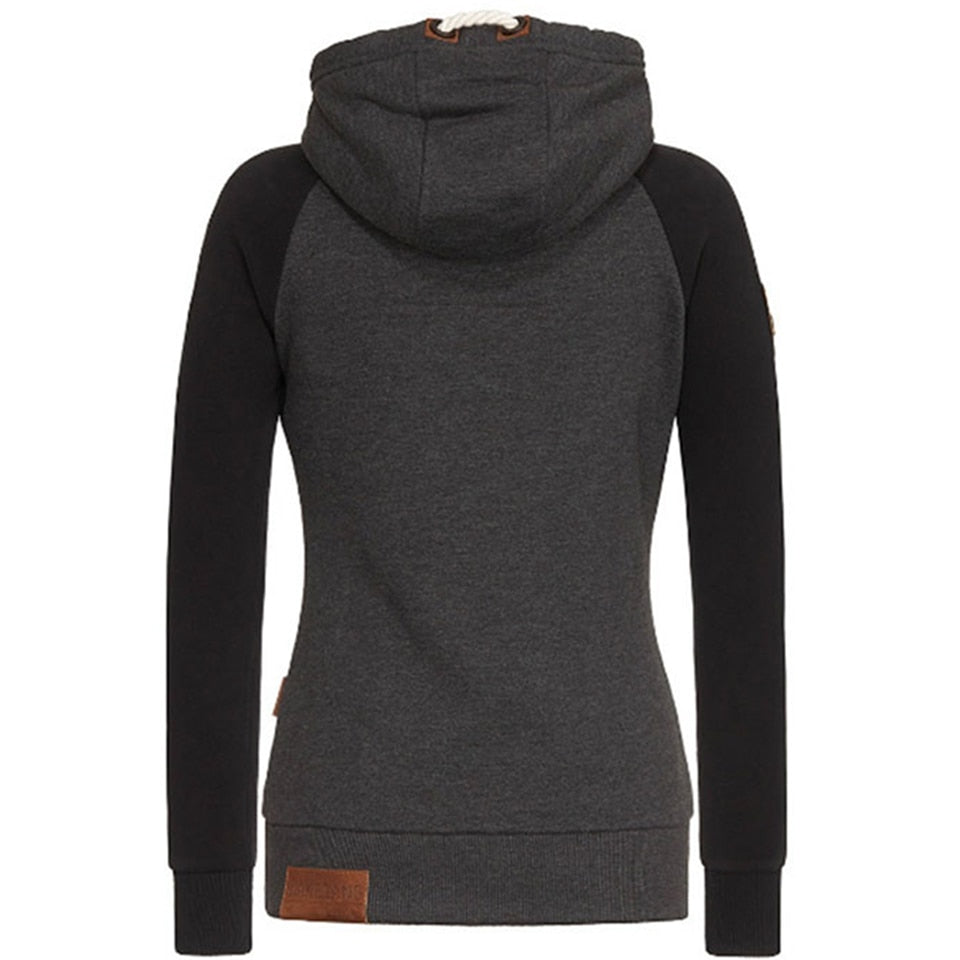 Damenpullover Mit Reißverschluss Und Kapuze Für Freizeit Und Übergangszeiten 1