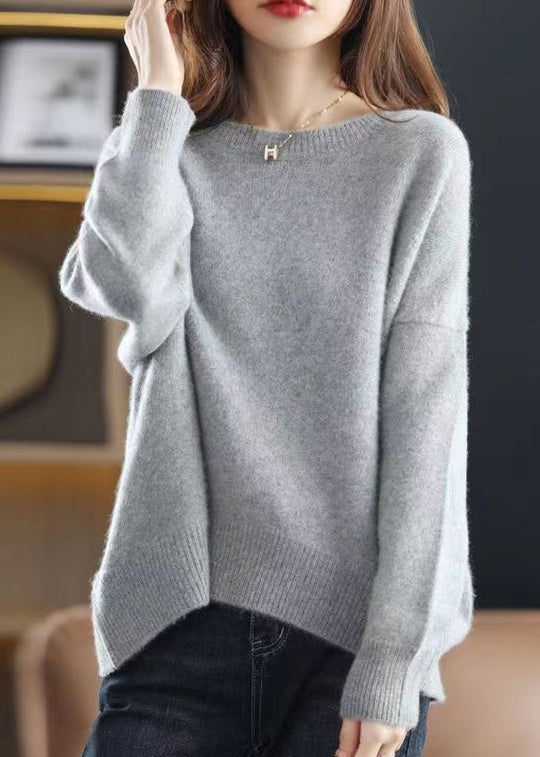 Damenpullover O-Ausschnitt Patchwork-Design Warm und Lässig 2