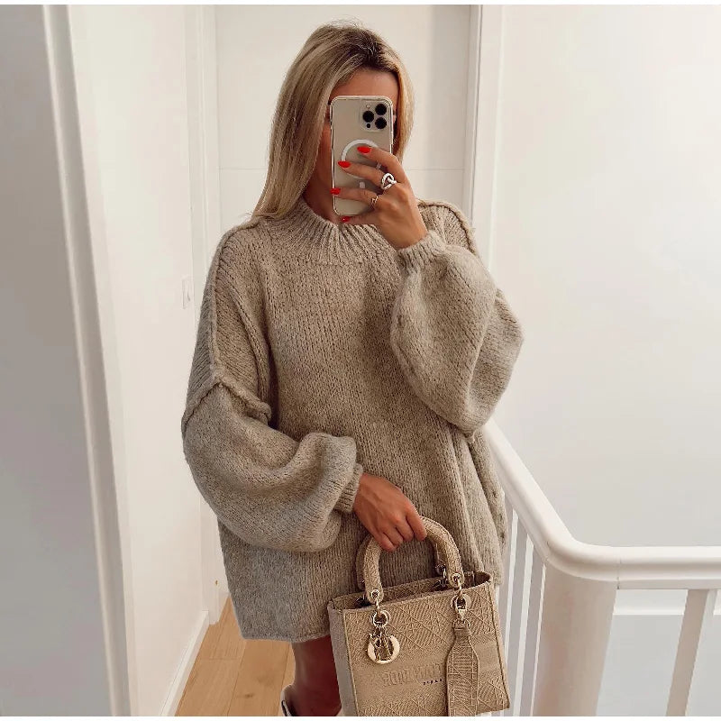 Damenpullover Oversize mit Stehkragen – Warme Pullover für kalte Tage 3