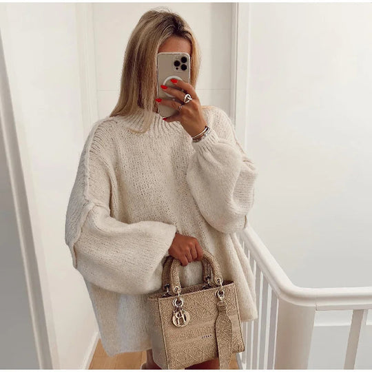 Damenpullover Oversize mit Stehkragen – Warme Pullover für kalte Tage 4