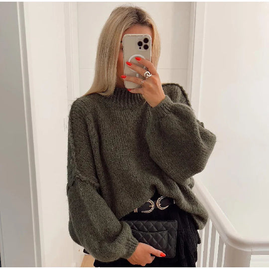 Damenpullover Oversize mit Stehkragen – Warme Pullover für kalte Tage 5