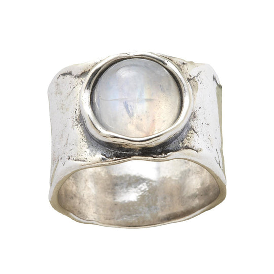Damenring Mondstein in Silber 1