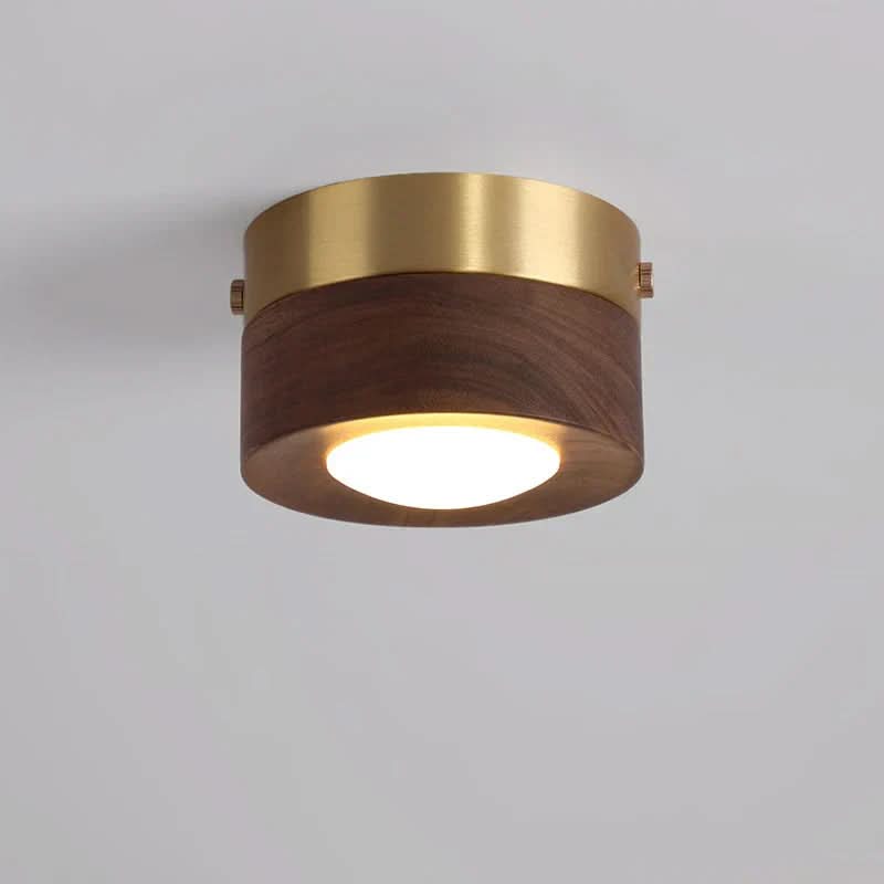 Deckenleuchte aus Walnussholz mit LED-Technologie 1