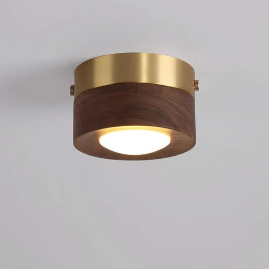 Deckenleuchte aus Walnussholz mit LED-Technologie 1