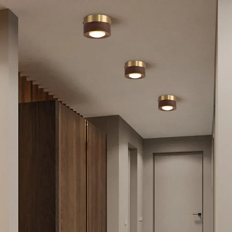 Deckenleuchte aus Walnussholz mit LED-Technologie 3
