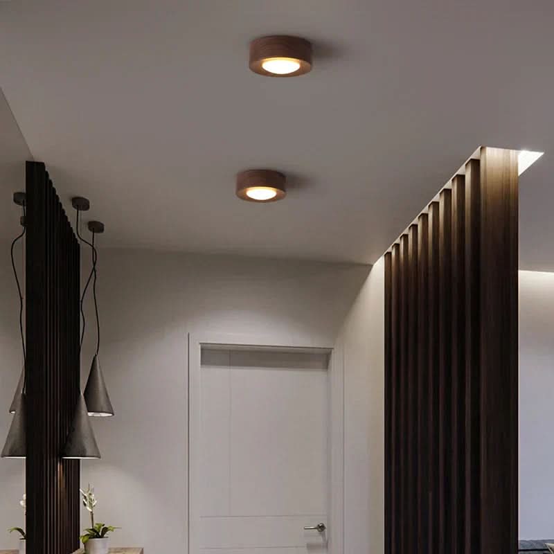 Deckenleuchte aus Walnussholz mit LED-Technologie 4