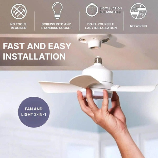 Deckenventilator mit LED-Licht und Fernbedienung 1