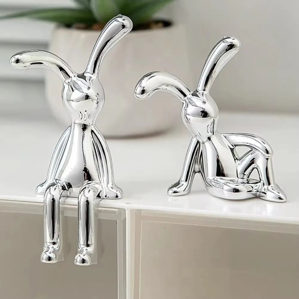 Dekofigur Kaninchen Set aus 2 Stück 6