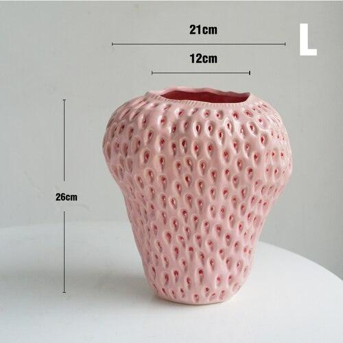Dekorative Erdbeer-Vase für jeden Raum, Handgefertigt, Verspielt und Vielseitig 4