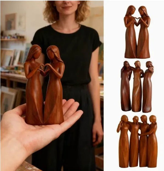 Dekorative Harzskulptur Freundschaft 2