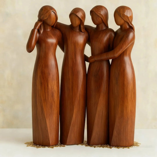 Dekorative Harzskulptur Freundschaft 5