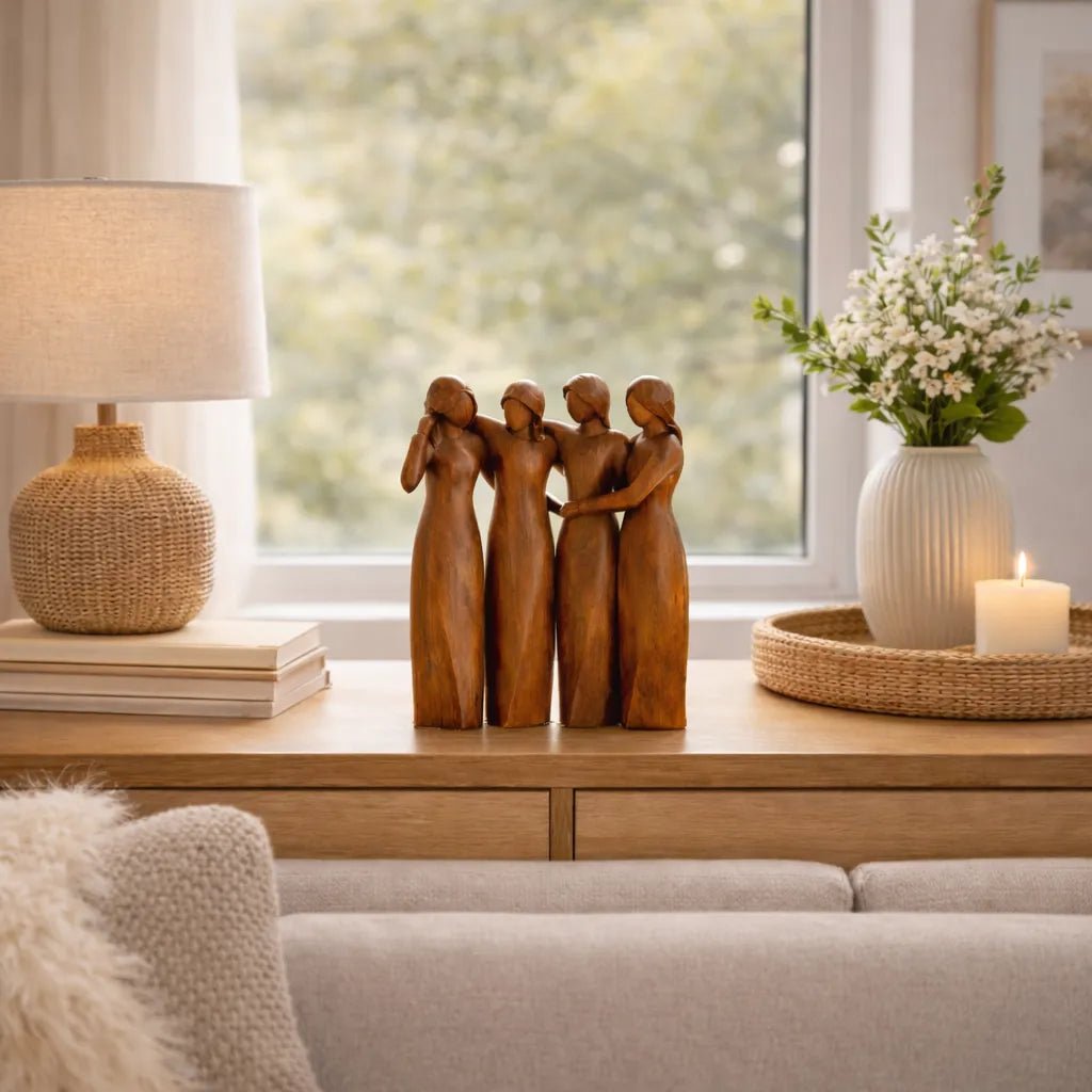 Dekorative Harzskulptur Freundschaft 6
