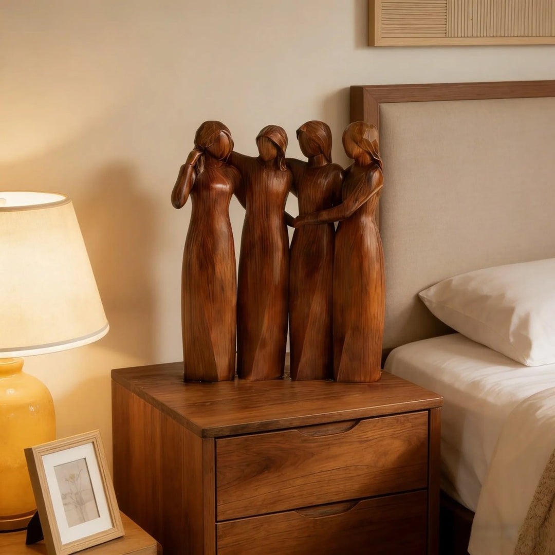 Dekorative Harzskulptur Freundschaft 7