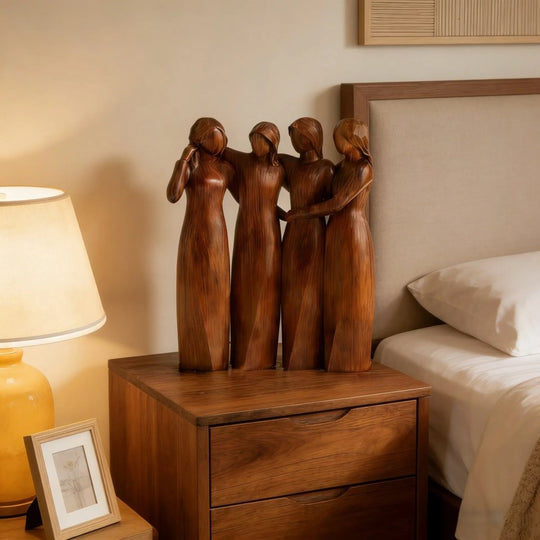Dekorative Harzskulptur Freundschaft 7