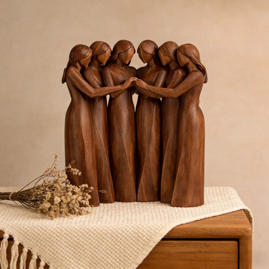 Dekorative Harzskulptur Freundschaft 9
