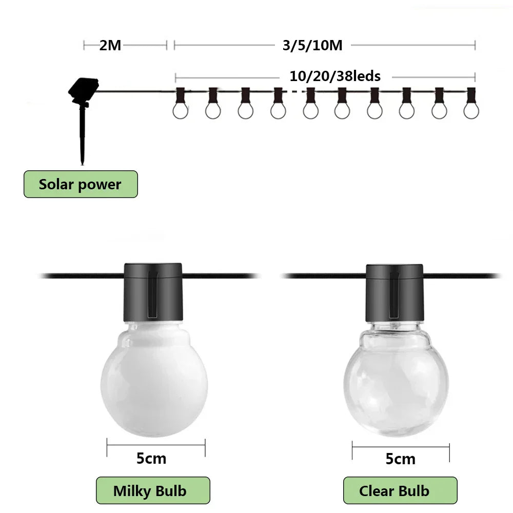 Dekorative LED-Lichterkette für den Außenbereich 3