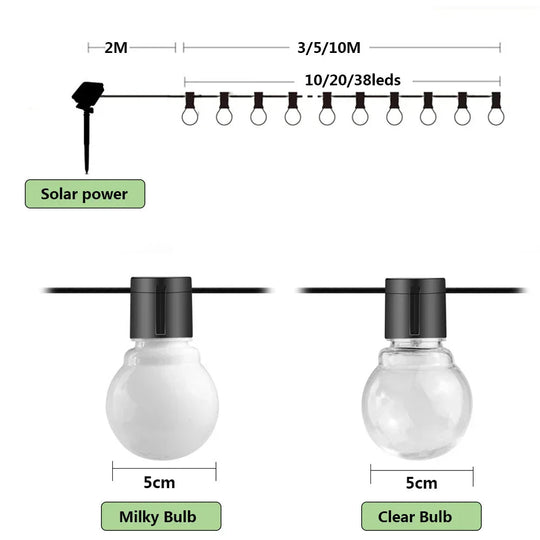 Dekorative LED-Lichterkette für den Außenbereich 3