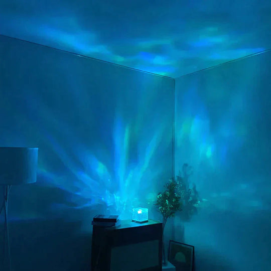 Dekorative Lampe Wasserwellen-Design mit Fernbedienung für stimmungsvolle Beleuchtung 1