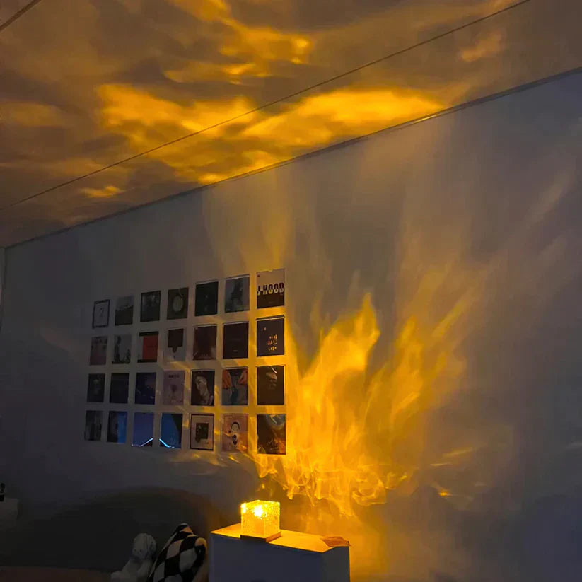 Dekorative Lampe Wasserwellen-Design mit Fernbedienung für stimmungsvolle Beleuchtung 2