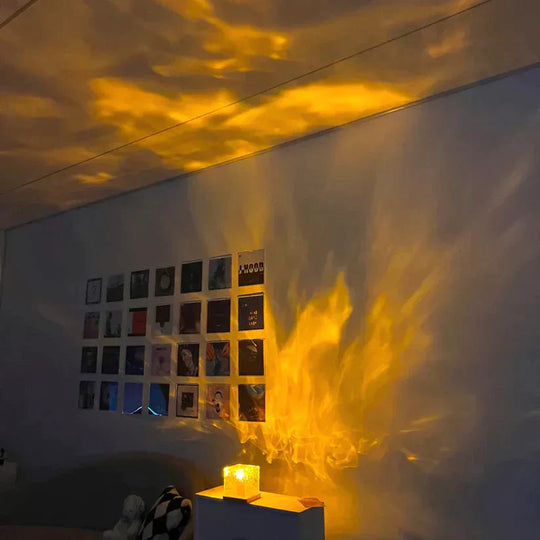 Dekorative Lampe Wasserwellen-Design mit Fernbedienung für stimmungsvolle Beleuchtung 2