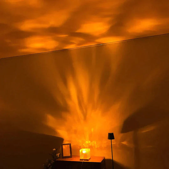 Dekorative Lampe Wasserwellen-Design mit Fernbedienung für stimmungsvolle Beleuchtung 3