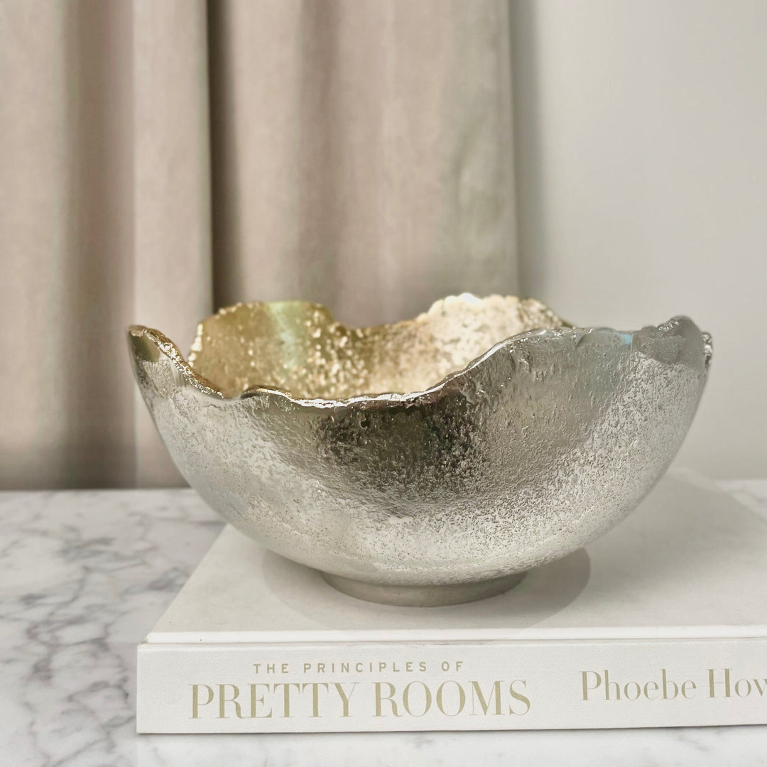 Dekorative Schale Abstrakt Silber Gold 0