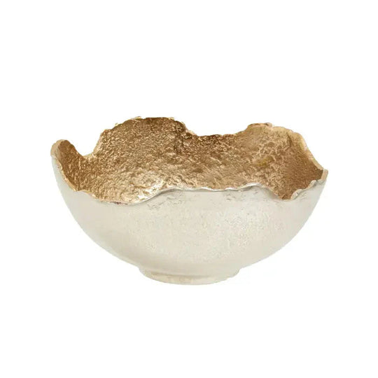 Dekorative Schale Abstrakt Silber Gold 3