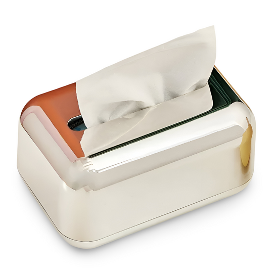 Dekorative Taschentuchbox Gold mit Spiegeloberfläche 9