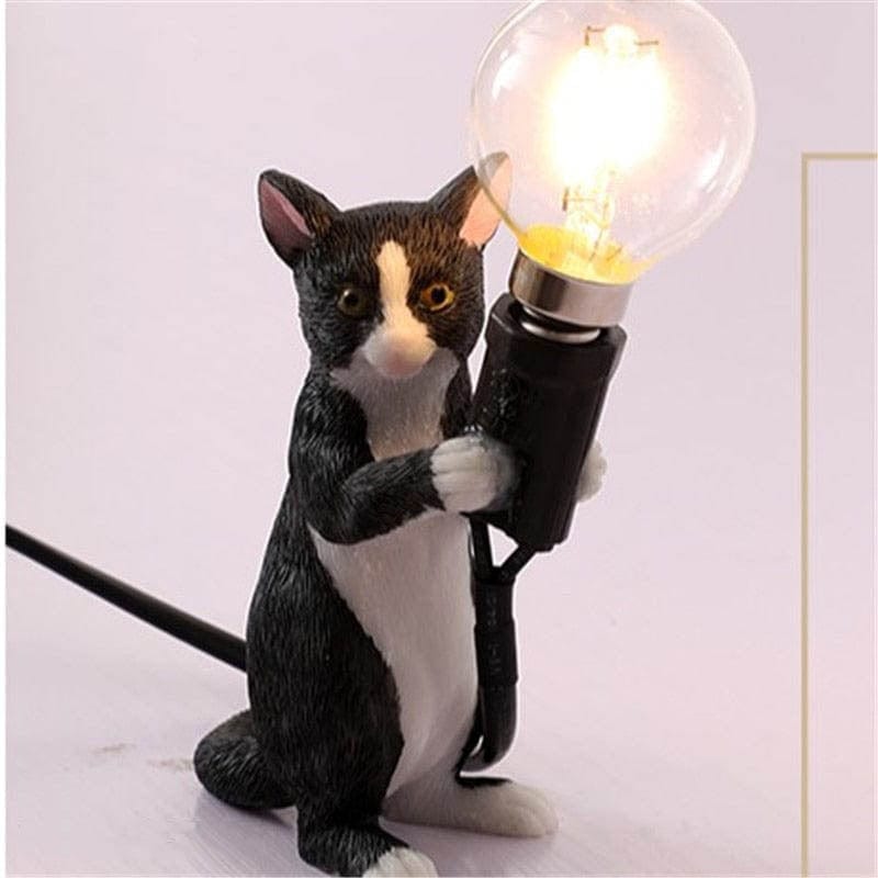 Dekorative Tischlampe Katzenmotiv Verspielt 0