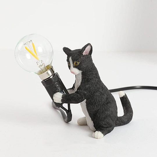 Dekorative Tischlampe Katzenmotiv Verspielt 4