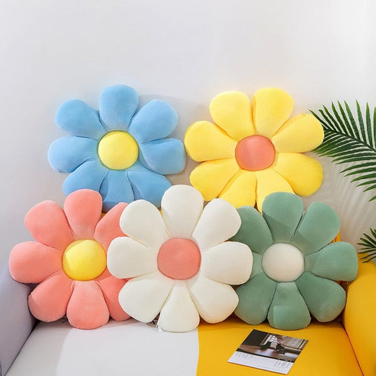 Dekoratives Kissen Blumenmotiv für Zuhause 0