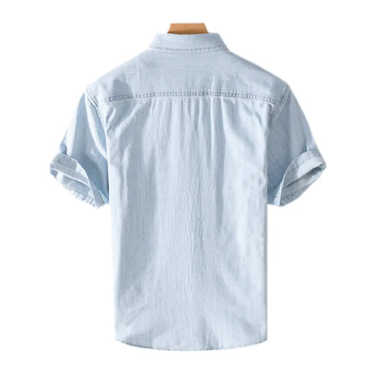 Herrenhemd Langarm Baumwolle Lässiger Stil für Sommer 2